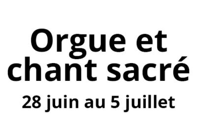2026 – Orgue et chant sacré
